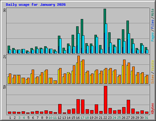 Daily usage for January 2026